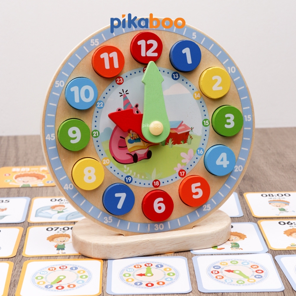 Mô tả Đồ chơi giáo dục montessori đồng hồ số học gỗ Pikaboo, giúp bé phát triển tư duy trí tuệ ngay từ nhỏ - 6