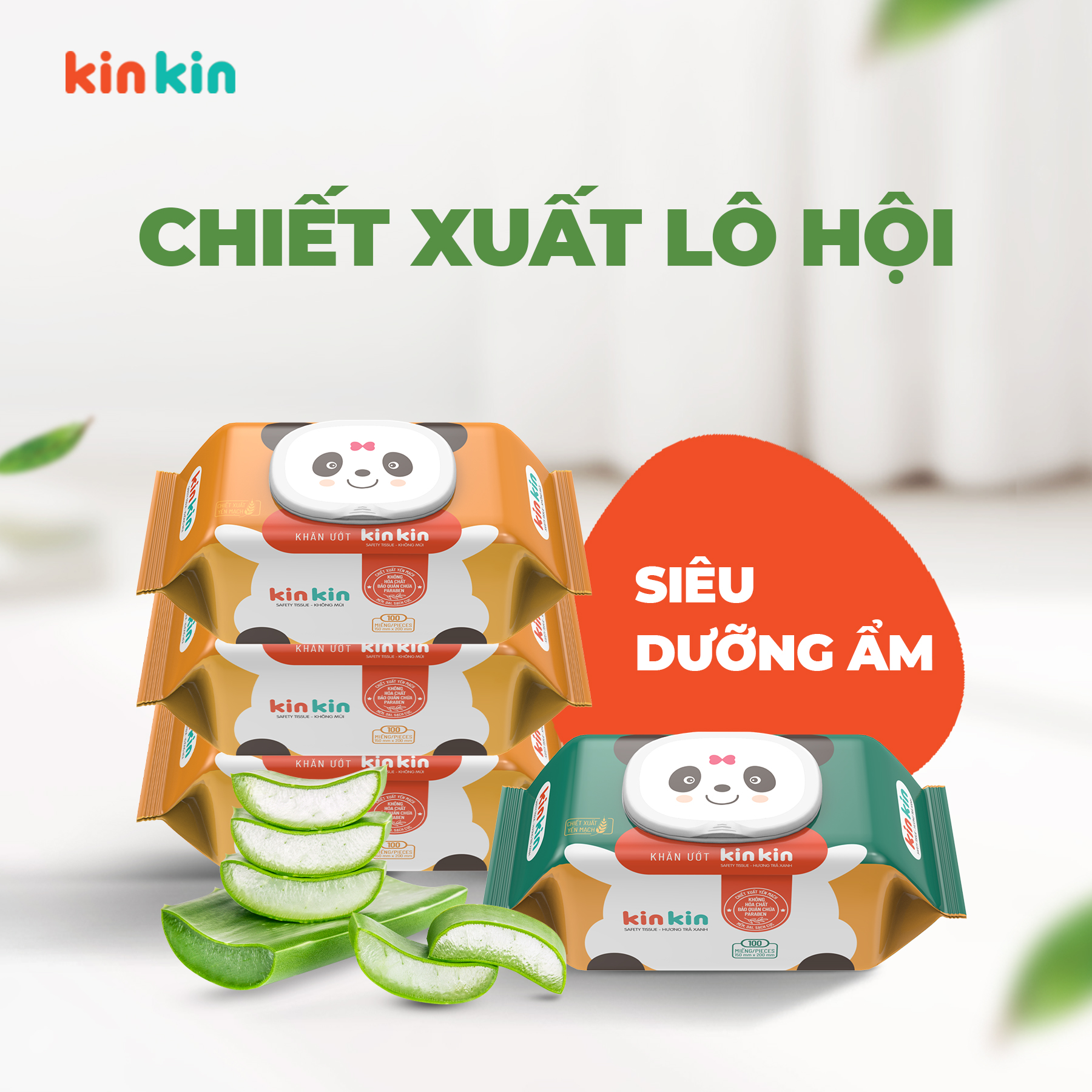 Mô tả Khăn ướt trẻ em Kin Kin combo 6 gói 100 tờ, tiết kiệm cho mẹ - an toàn cho bé - 3