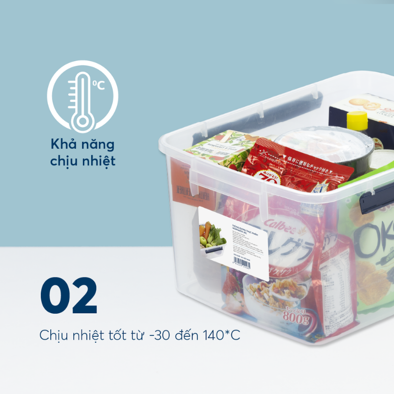 Thùng nhựa, hộp nhựa trong suốt cao cấp đựng thực phẩm Inochi 10L-18L ...