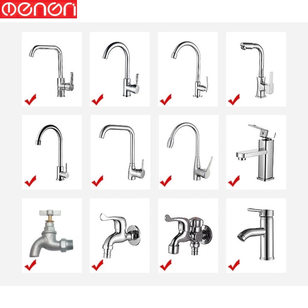 Mô tả Đầu Nối Vòi Nước Có Bông Lọc Hoạt Tính Xoay 360 Kèm Cục Chuyển Đổi Ren - OENON - 6