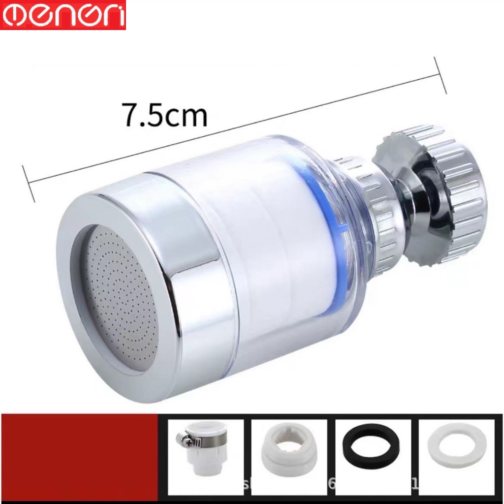 Mô tả Đầu Nối Vòi Nước Có Bông Lọc Hoạt Tính Xoay 360 Kèm Cục Chuyển Đổi Ren - OENON - 7