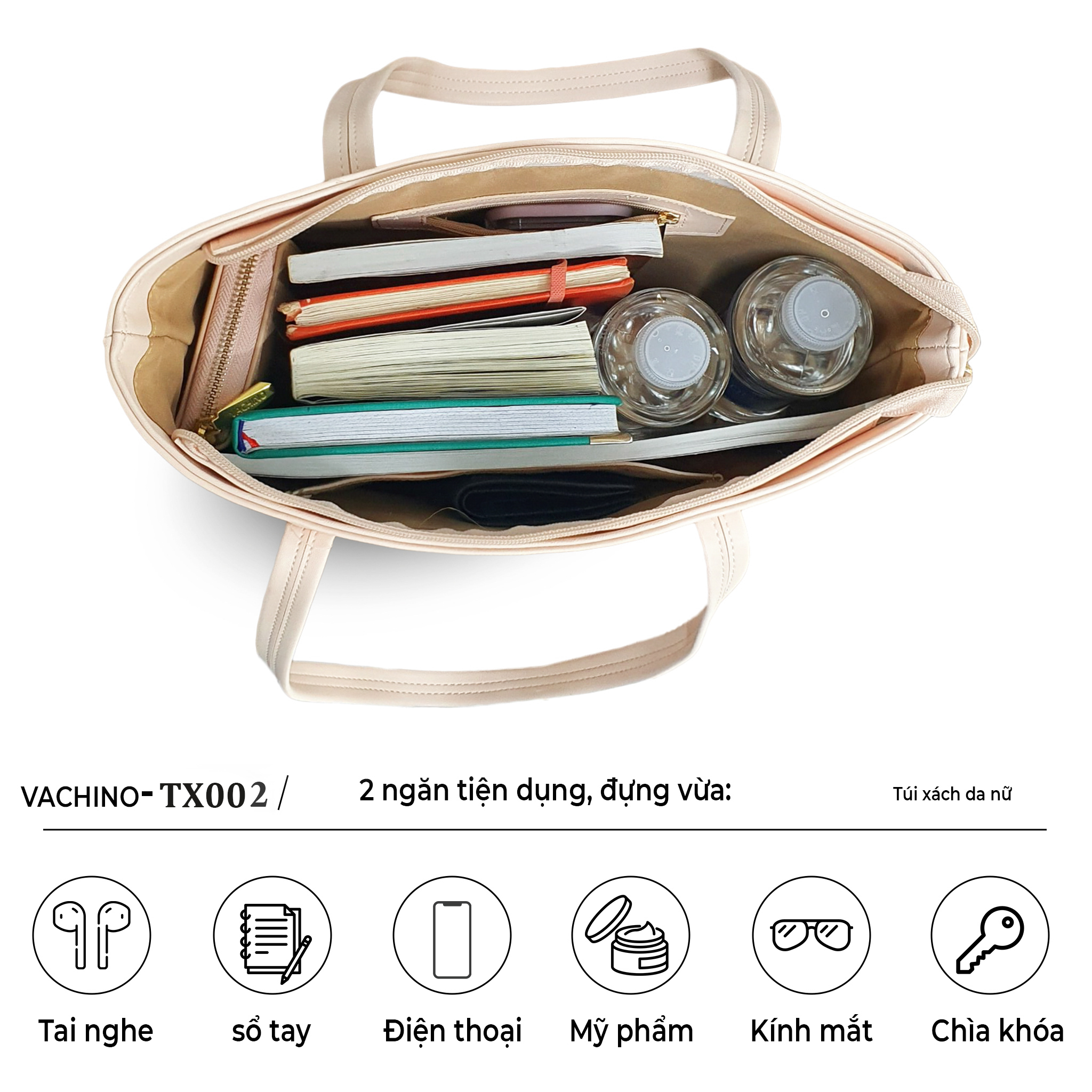 Mô tả Túi xách công sở nữ thời trang dễ thương VACHINO-TX002 - 3