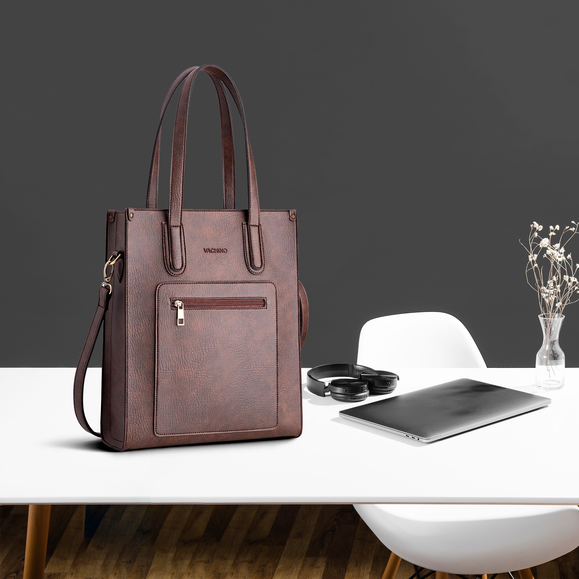 Mô tả Túi xách công sở nữ Selene Bag đựng laptop 15.6in VACHINO-TX010 - 1
