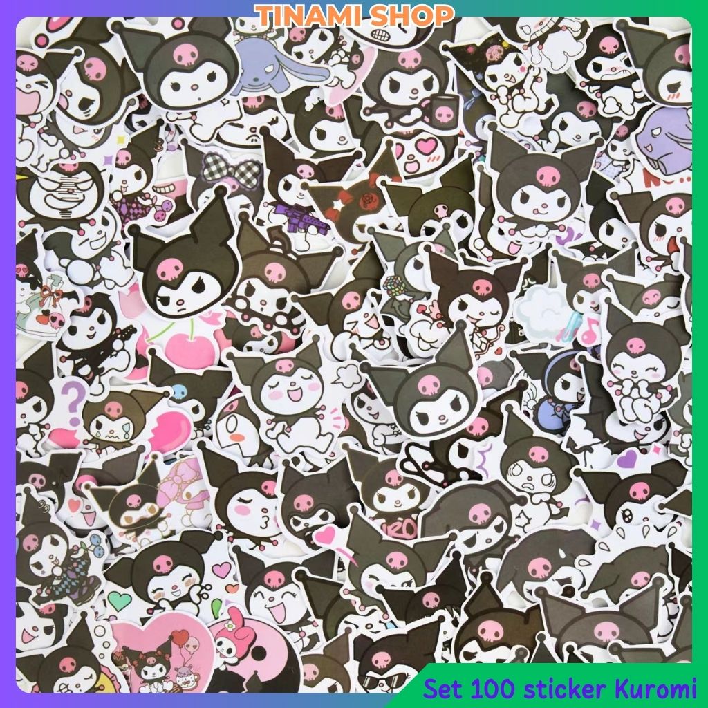 Set 100 Sticker Mèo Đen Cute Kawaii, Hình Dán Cắt Sẵn Không Trùng Làm ...