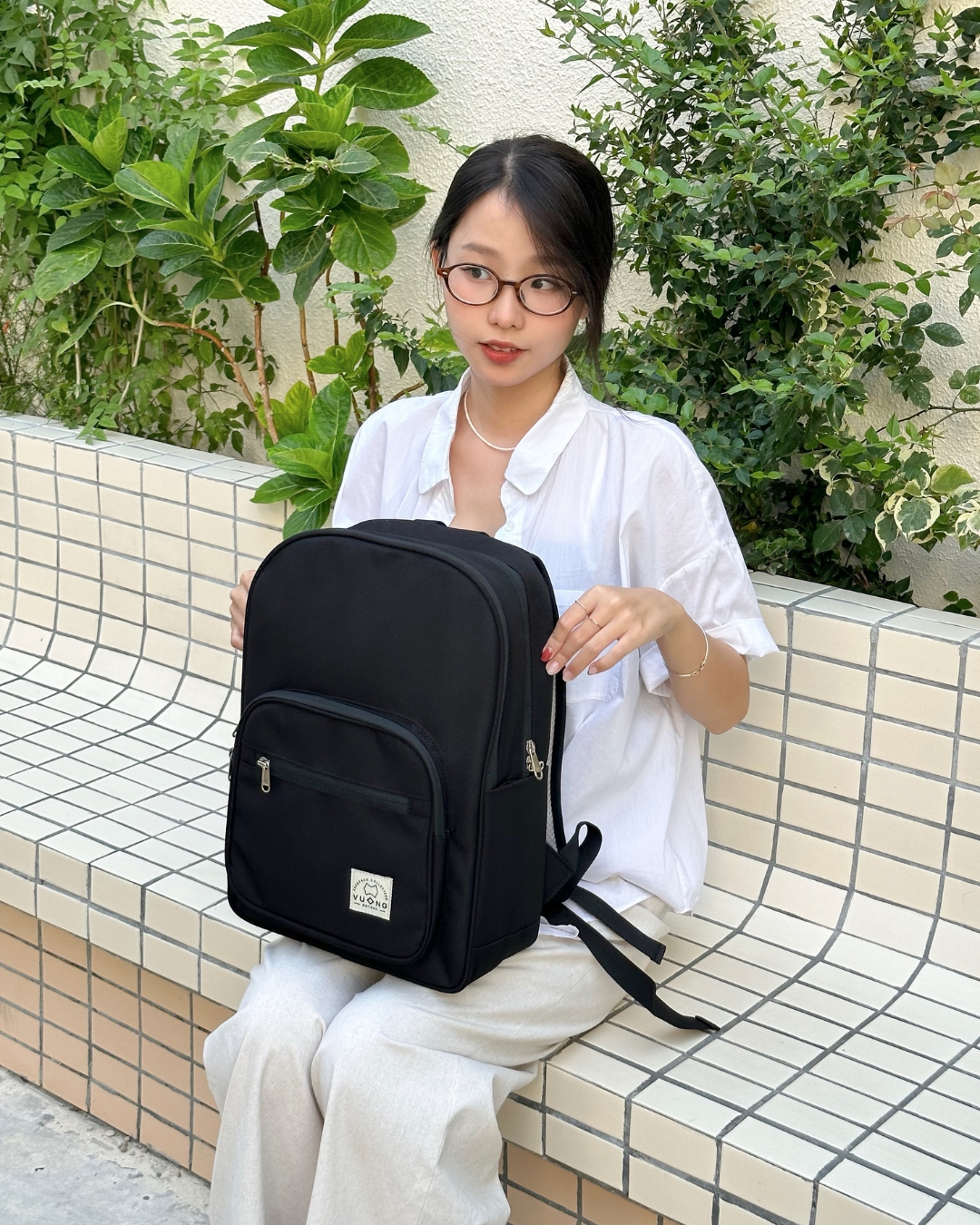 Mô tả Balo Vuông Shop®️ Explore vải trượt nước laptop 15 inch A4 không xù đi học đi chơi du lịch - 4