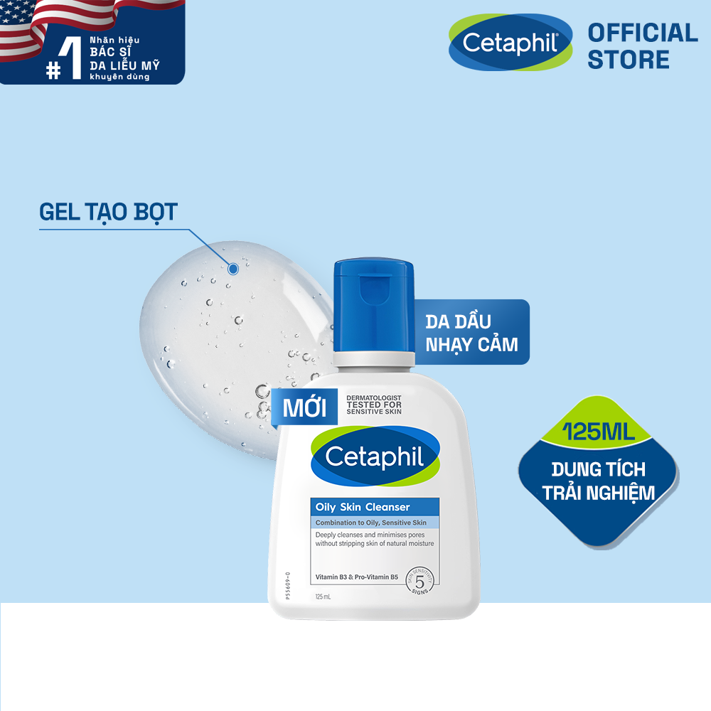 Mô tả Sữa rửa mặt dịu lành cho da dầu nhạy cảm CETAPHIL OILY SKIN CLEANSER 125ML - 3
