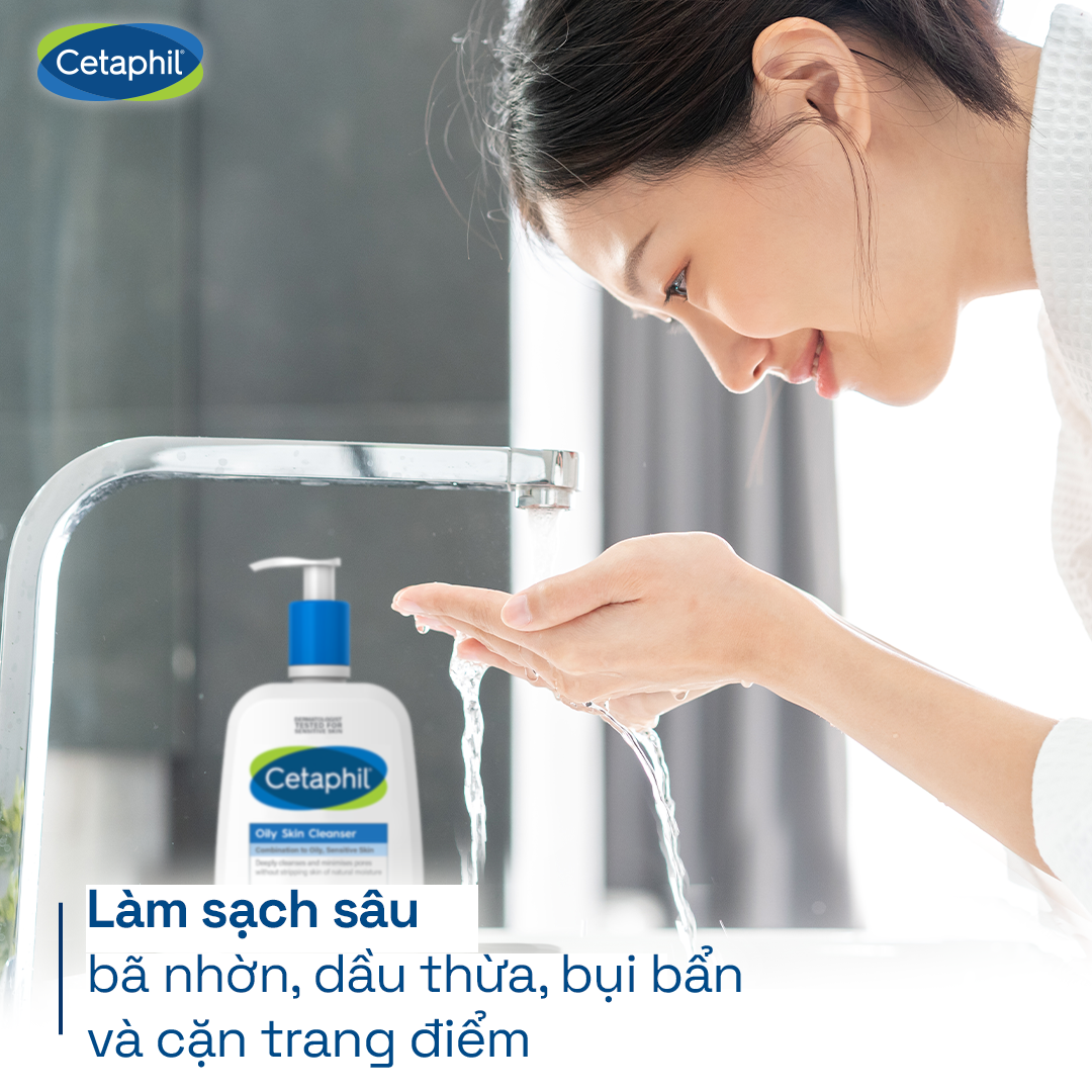 Mô tả Sữa rửa mặt dịu lành cho da dầu nhạy cảm CETAPHIL OILY SKIN CLEANSER 125ML - 6