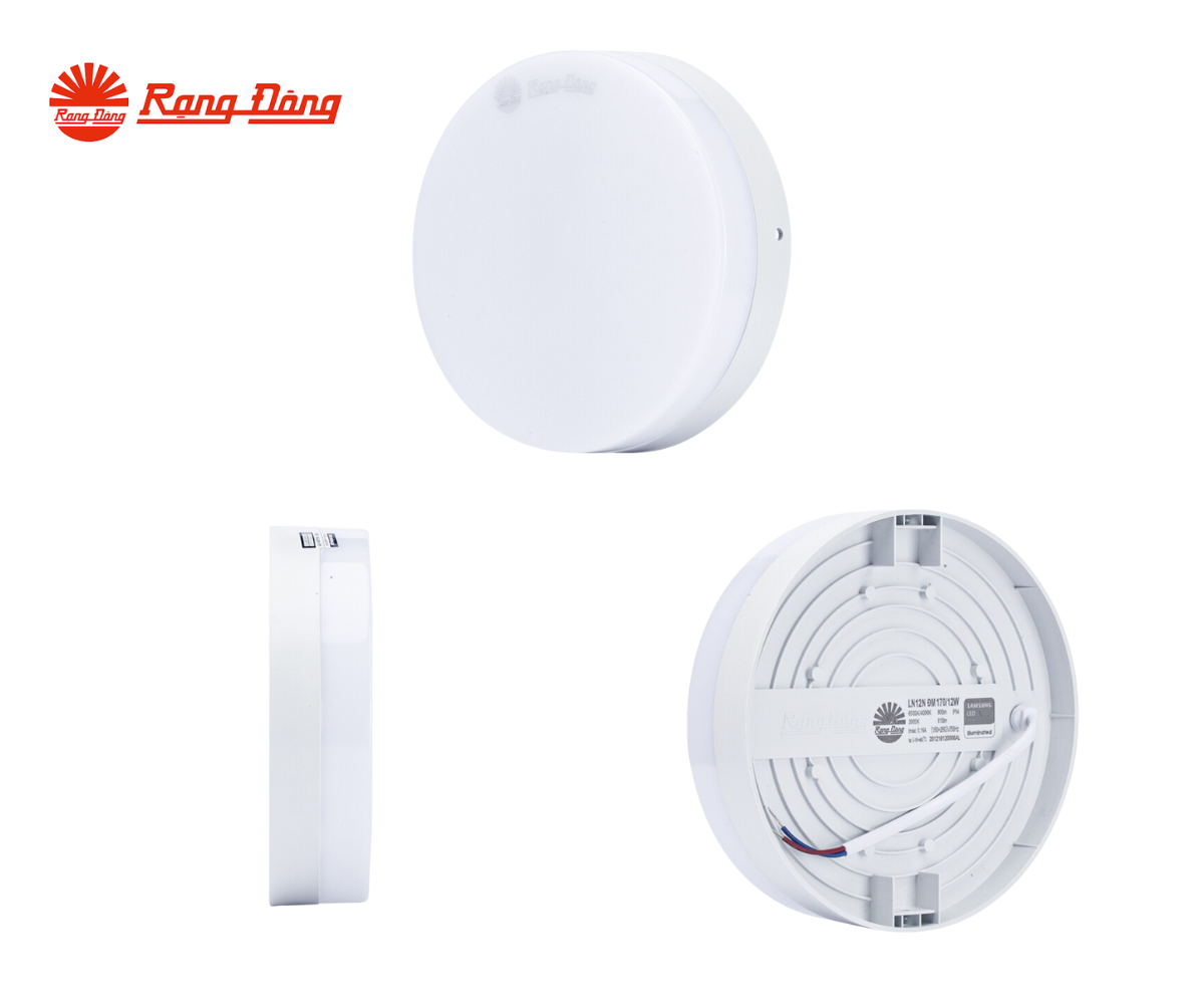 Đèn ốp trần cảm biến Rạng Đông LN12.RAD 220/18W hình tròn, cảm biến ...