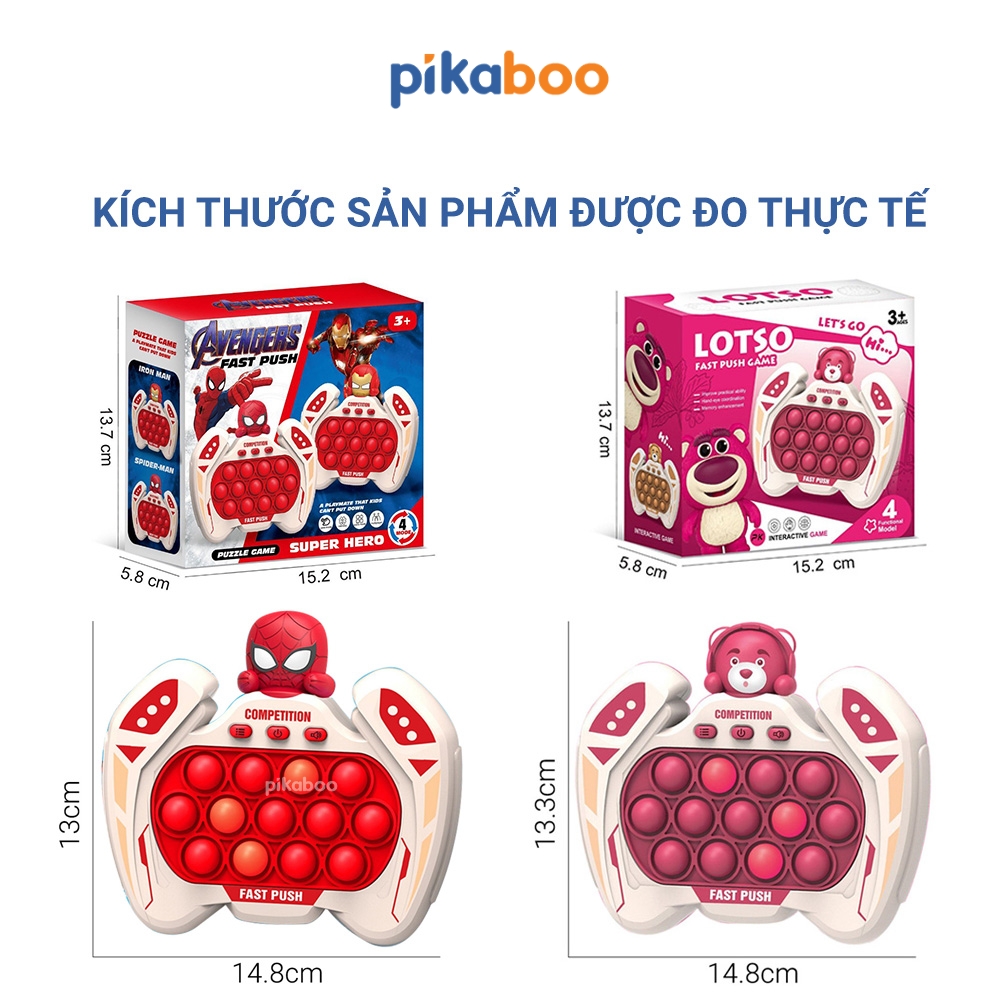 Mô tả Pop it điện tử Pikaboo Đồ chơi máy chơi game bản mới bấm nút theo đèn nhạc với 4 giúp luyện phản xạ - 3