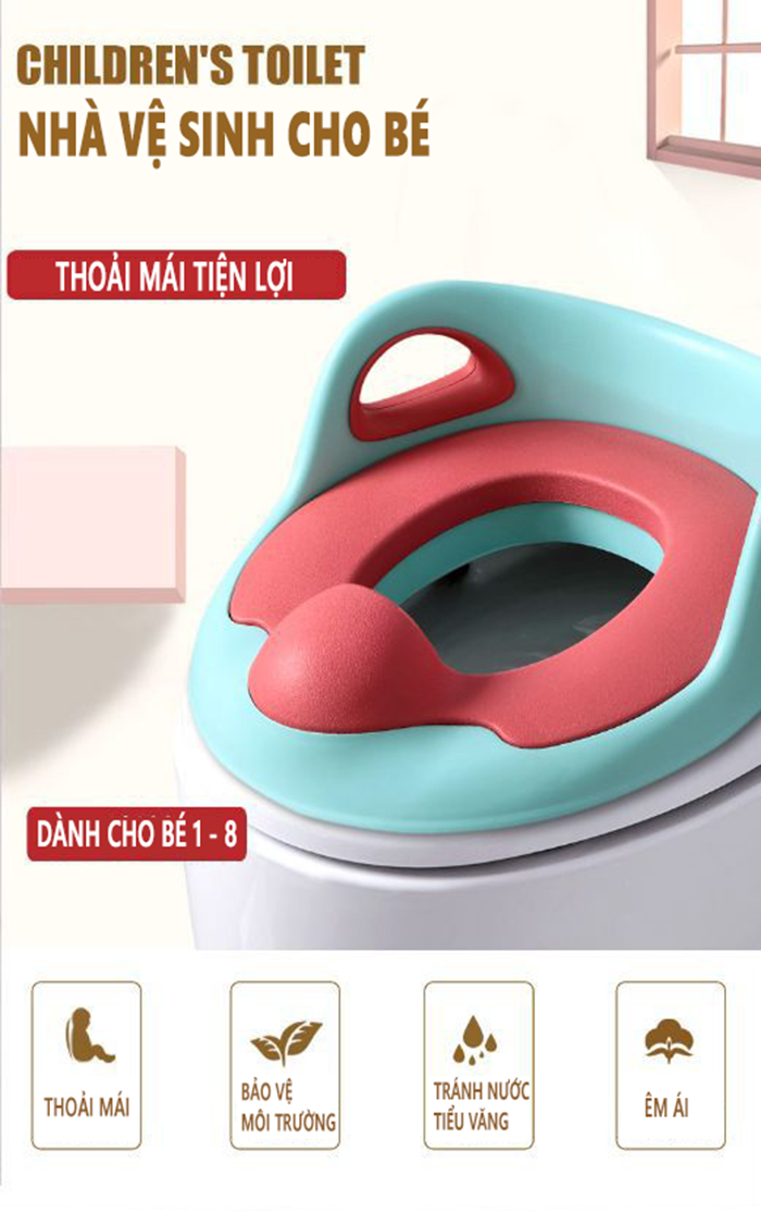 Mô tả Bệ Thu Nhỏ Bồn Cầu Cho Bé Đệm Lót Êm Ái Yesure - 4