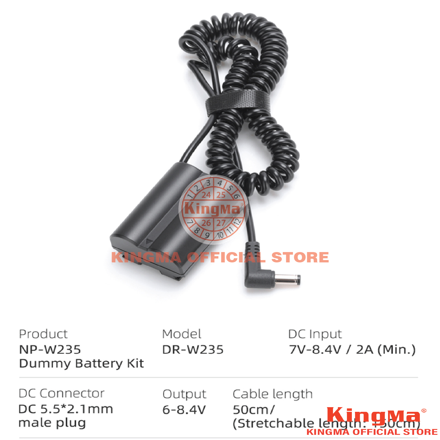 Pin Ảo/Giả Pin/Dummy Pin NP-W235 Chính Hãng KINGMA. For FUJI NP-W235 ...