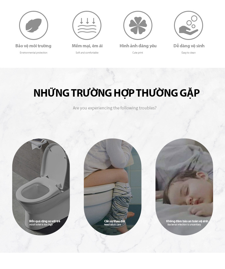 Mô tả Đệm Toilet Ngồi Đi Vệ Sinh Êm Ái Bệ Thu Nhỏ Bồn Cầu Cho Bé Yesure - 2