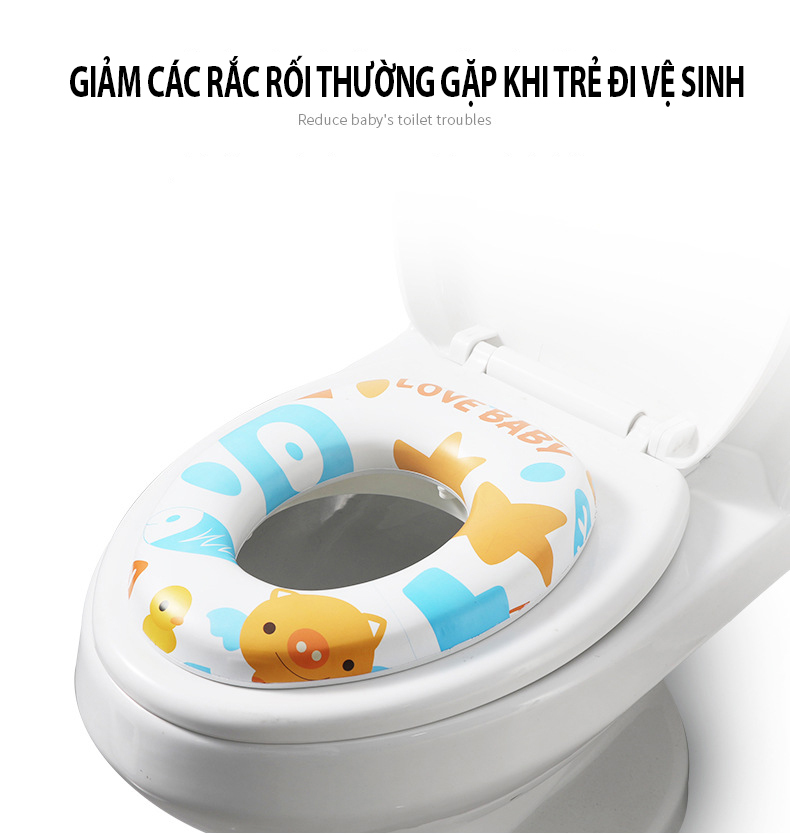 Mô tả Đệm Toilet Ngồi Đi Vệ Sinh Êm Ái Bệ Thu Nhỏ Bồn Cầu Cho Bé Yesure - 3