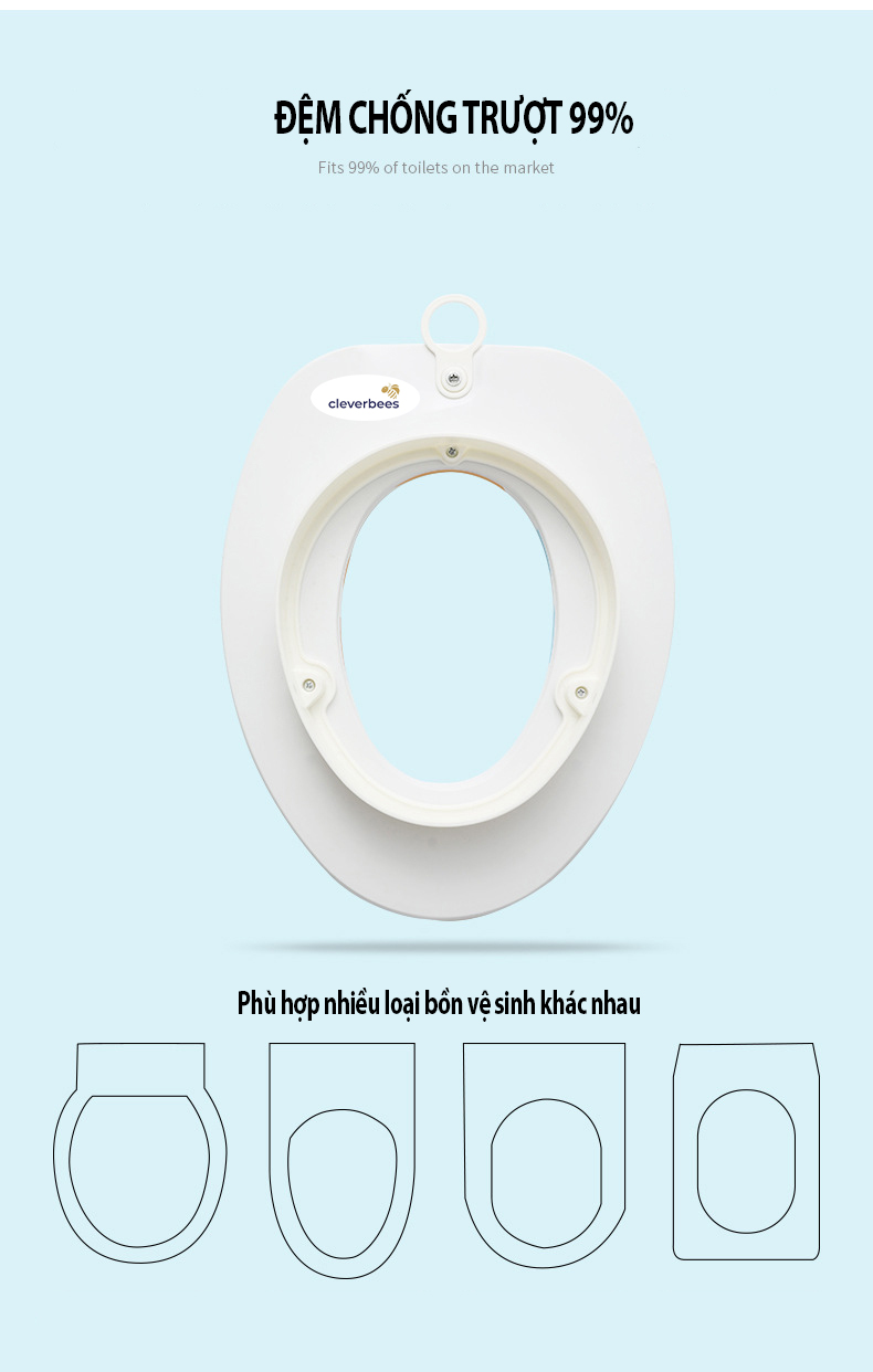 Mô tả Đệm Toilet Ngồi Đi Vệ Sinh Êm Ái Bệ Thu Nhỏ Bồn Cầu Cho Bé Yesure - 7