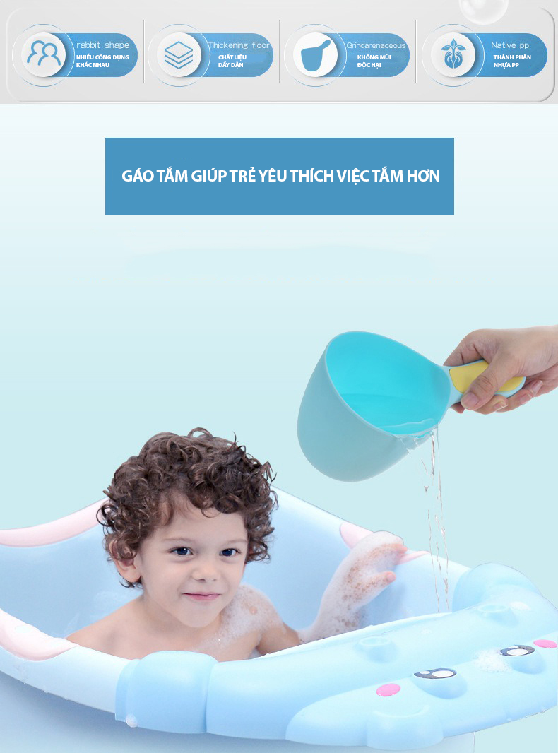 Mô tả Ca Gáo Tắm Cho Bé Chất Liệu PP An Toàn Cho Trẻ YESURE - 2