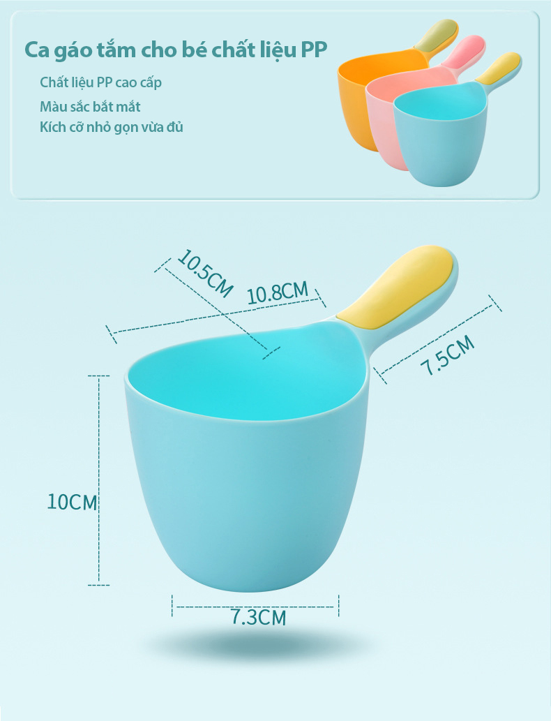 Mô tả Ca Gáo Tắm Cho Bé Chất Liệu PP An Toàn Cho Trẻ YESURE - 3