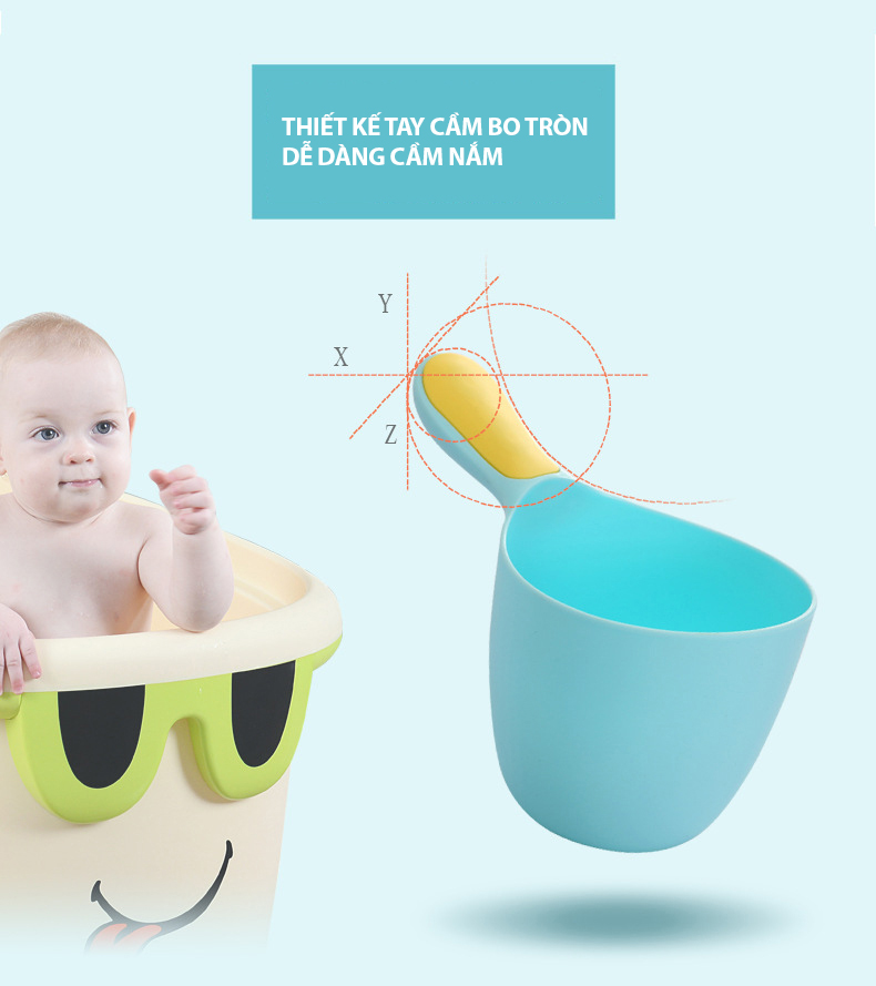 Mô tả Ca Gáo Tắm Cho Bé Chất Liệu PP An Toàn Cho Trẻ YESURE - 5