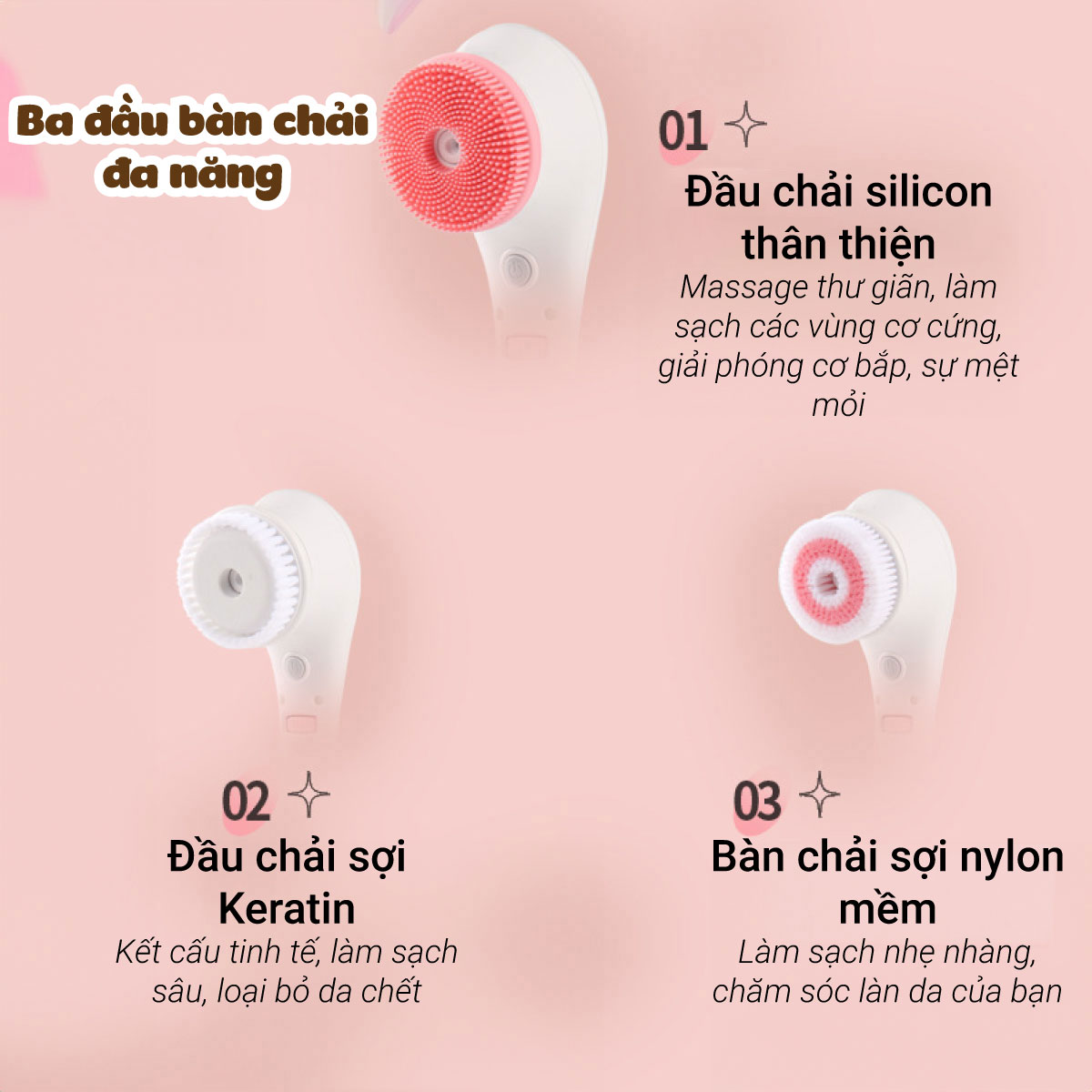 Mô tả Bàn chải tắm điện mini cầm tay Lescolton thế hệ 2024 cọ sạch nhẹ nhàng giúp làm sạch thư giãn - 8
