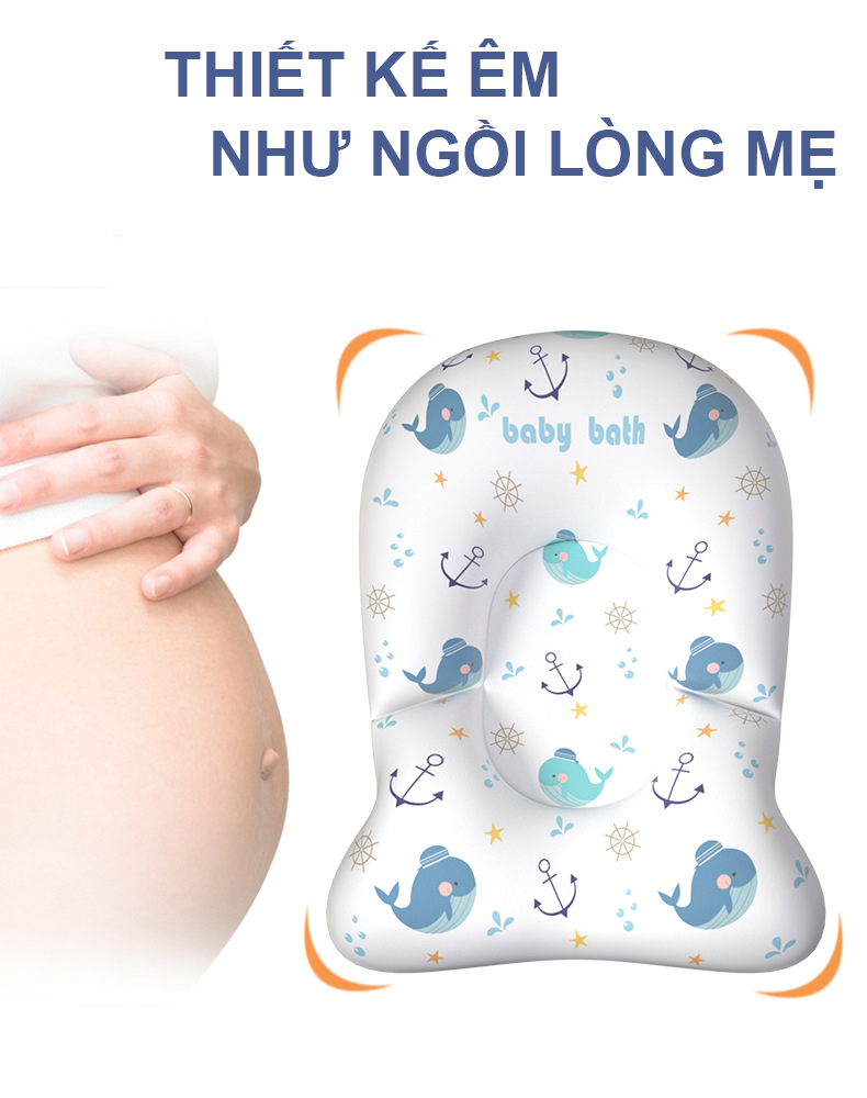 Mô tả Đệm Tắm Đỡ Lưng Cho Bé Đảm Bảo An Toàn Khi Tắm Chất Liệu Mềm Mại Phù Hợp Khớp Với Tất Cả Các Loại Chậu Tắm Yesure - 6