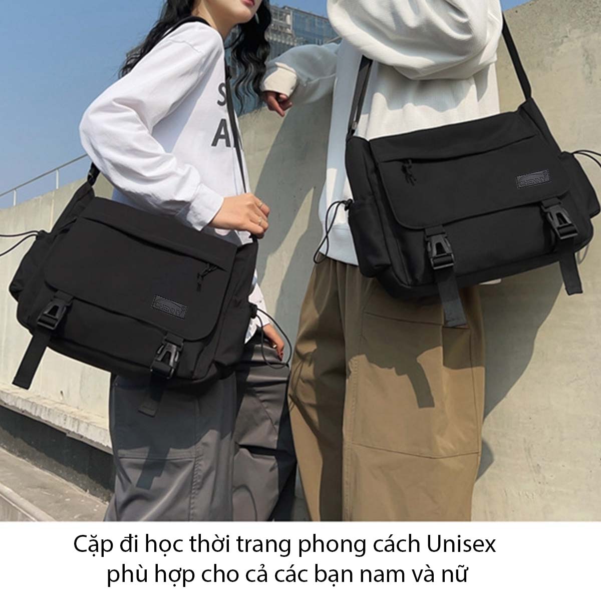 Mô tả Cặp đi học thời trang cao cấp phong cách Unisex CHENNY CN1504 nhiều ngăn tiện lợi - 1