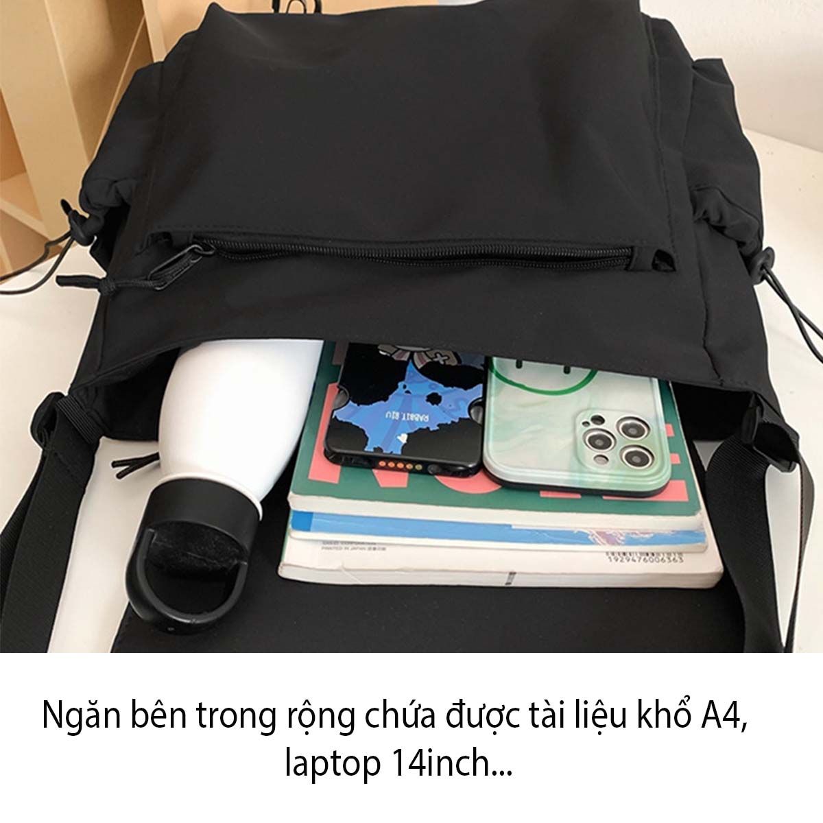 Mô tả Cặp đi học thời trang cao cấp phong cách Unisex CHENNY CN1504 nhiều ngăn tiện lợi - 2