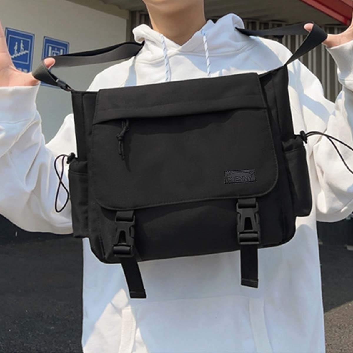 Mô tả Cặp đi học thời trang cao cấp phong cách Unisex CHENNY CN1504 nhiều ngăn tiện lợi - 7