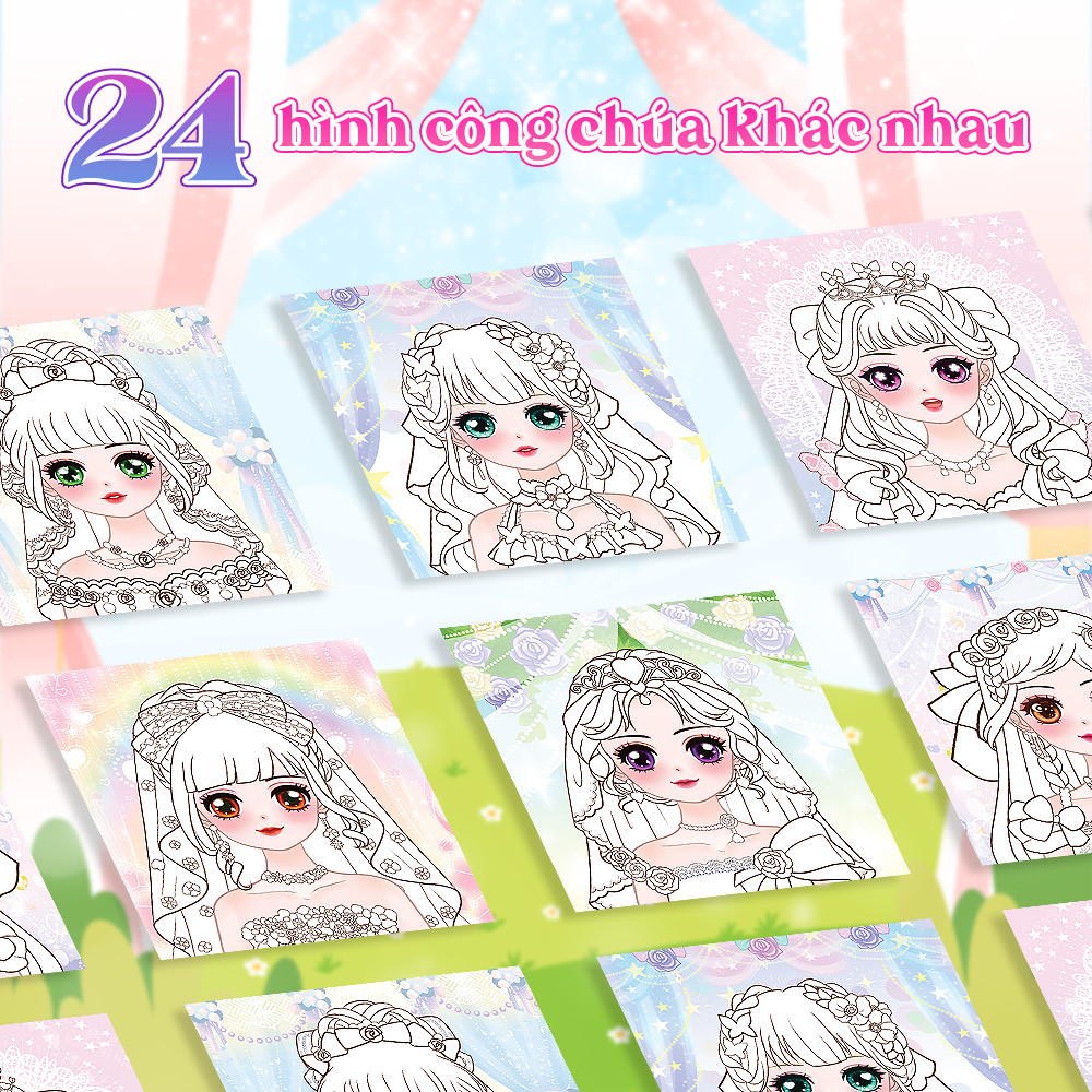 Mô tả Combo Sách trang điểm công chúa Lily, Daisy, Mia, Nami, Ruby (5 cuốn) - (Tô màu và bóc dán hơn 500+ stickers) cho bé gái - 6