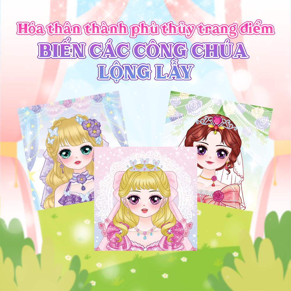 Mô tả Combo Sách trang điểm công chúa Lily, Daisy, Mia, Nami, Ruby (5 cuốn) - (Tô màu và bóc dán hơn 500+ stickers) cho bé gái - 3