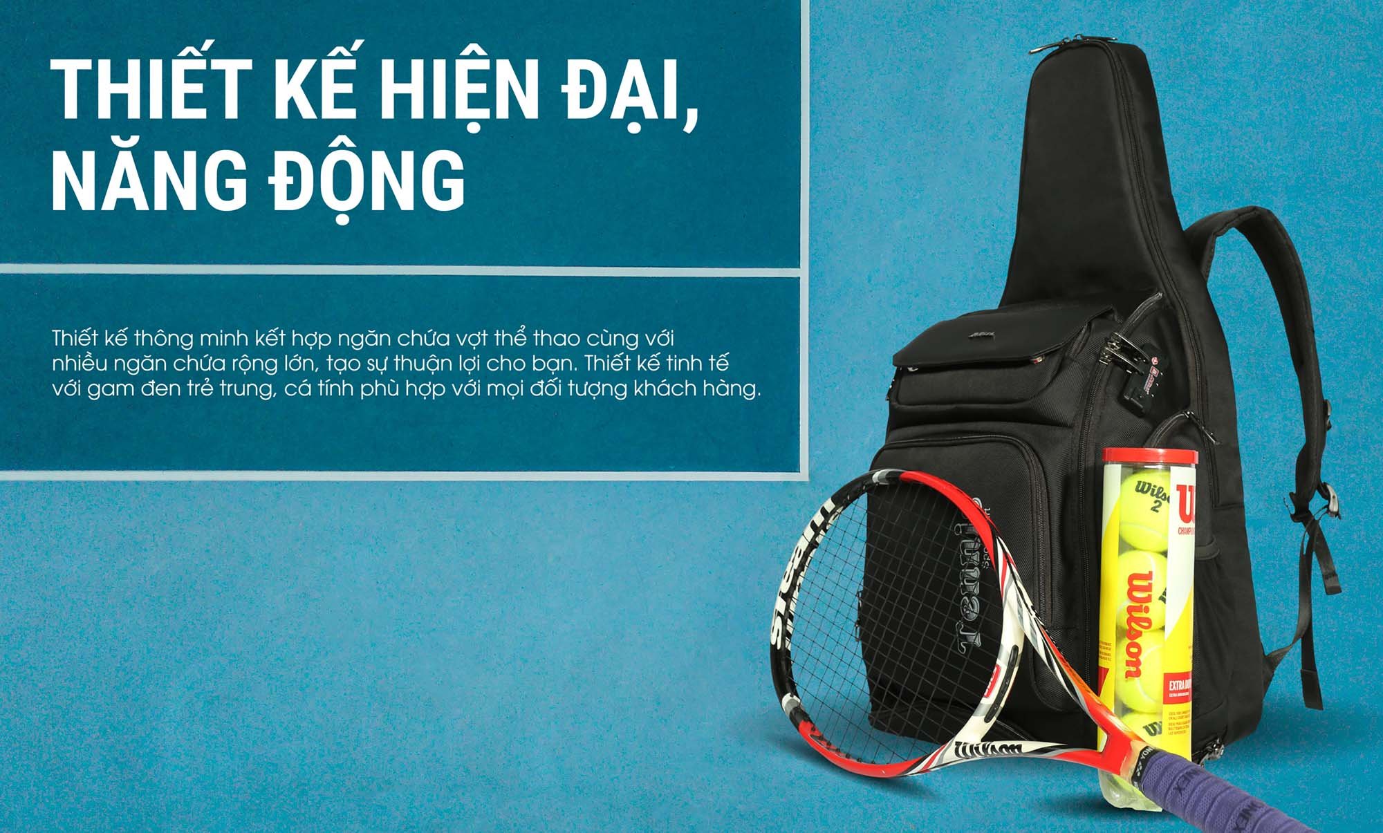 Mô tả Balo Thể Thao Tenis Thương Hiệu Miti Bl4001 - 3