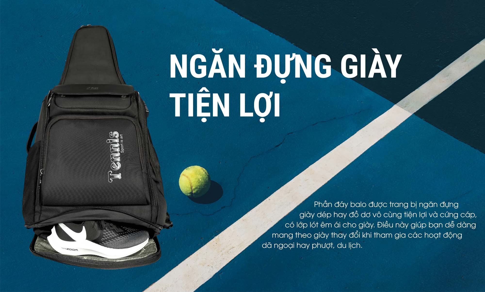 Mô tả Balo Thể Thao Tenis Thương Hiệu Miti Bl4001 - 5
