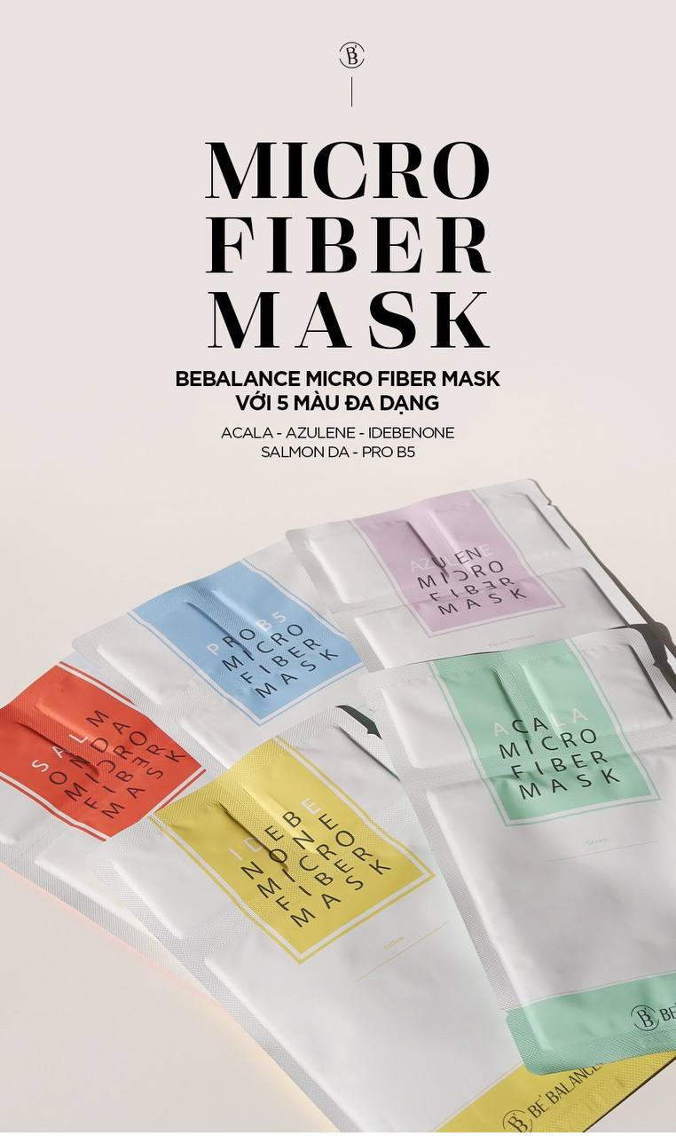 Mô tả Combo Mix 10 Miếng Mặt Nạ Vải Vi Sợi Be'Balance MICRO FIBER MASK 3in1 giúp Làm Đẹp Da - 2