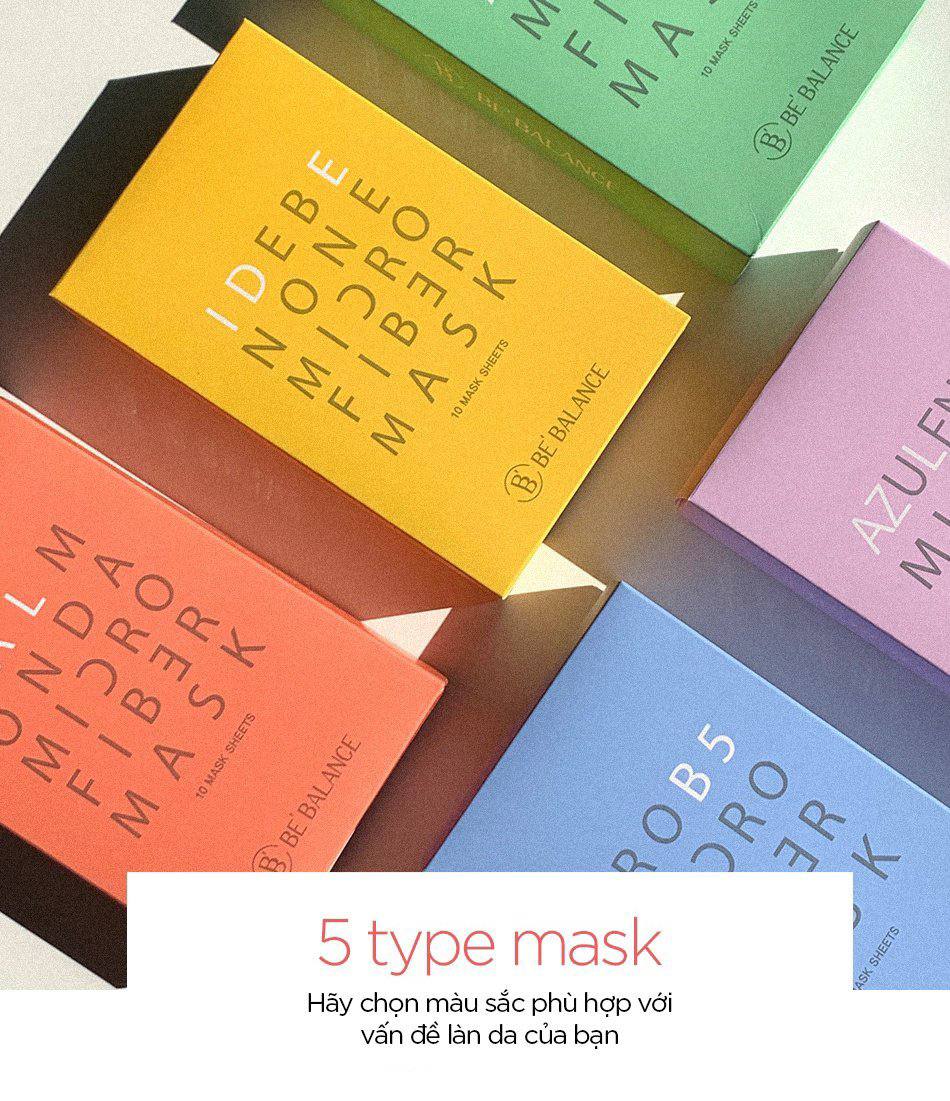 Mô tả Combo Mix 10 Miếng Mặt Nạ Vải Vi Sợi Be'Balance MICRO FIBER MASK 3in1 giúp Làm Đẹp Da - 10