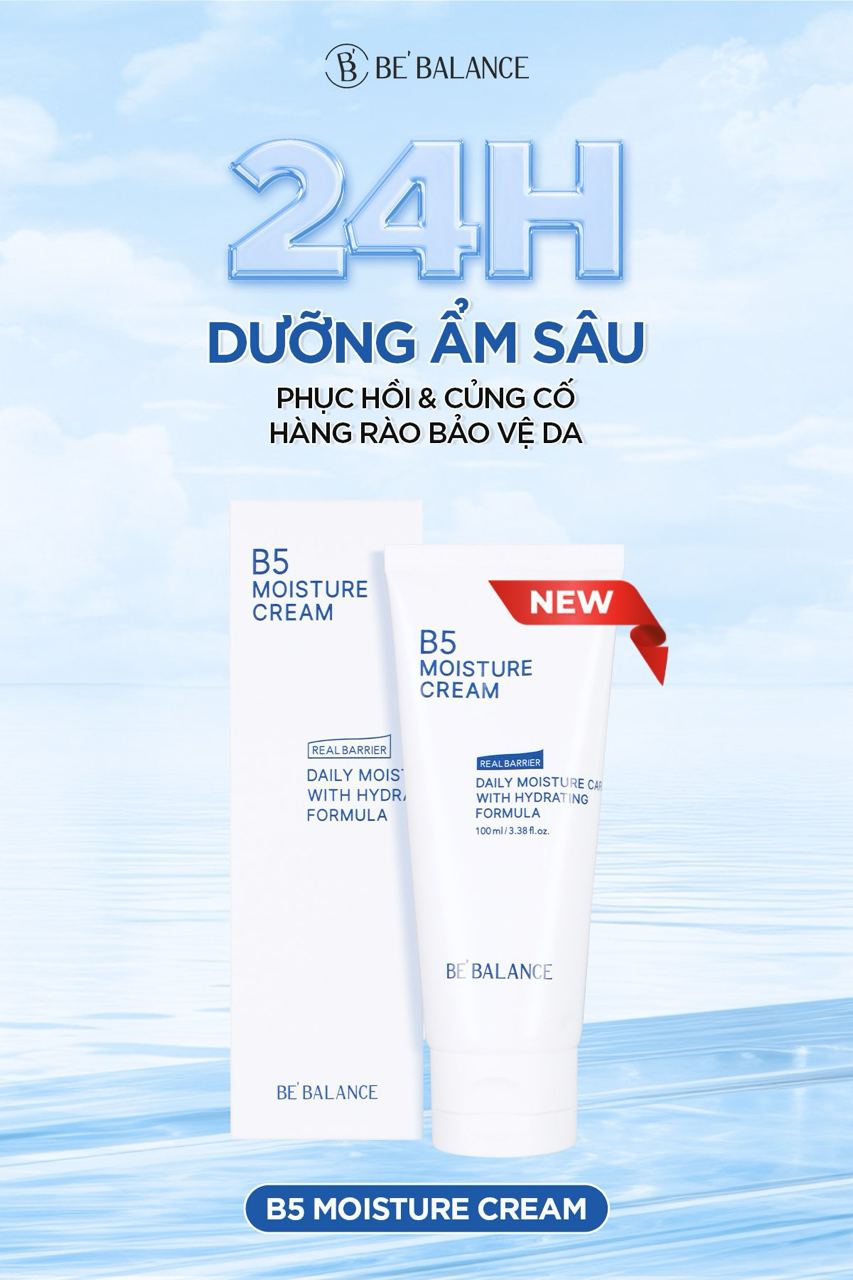 Mô tả Kem Dưỡng Ẩm Chuyên Sâu Be'Balance B5 Moisture Cream giúp Cấp Ẩm Phục Hồi và Bảo Vệ Da 100ml - 1