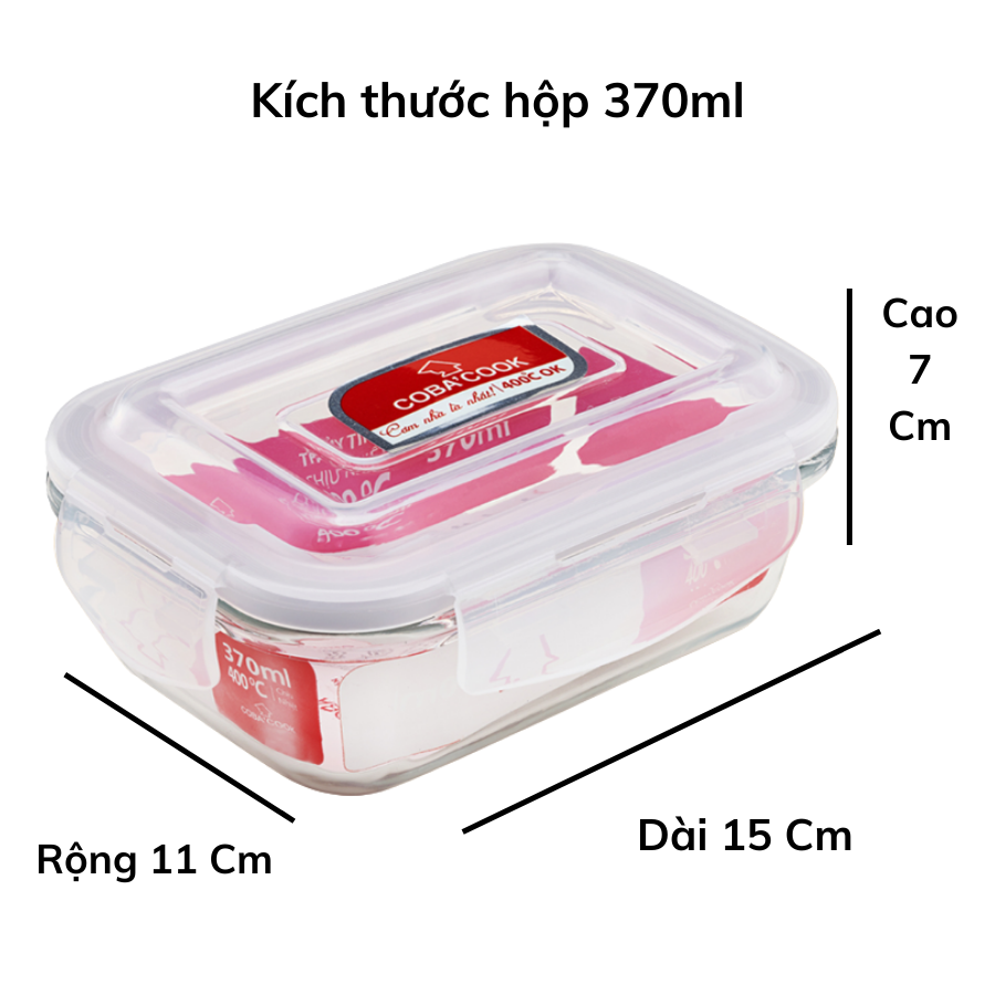 Hộp thủy tinh COBA'COOK chống tràn
