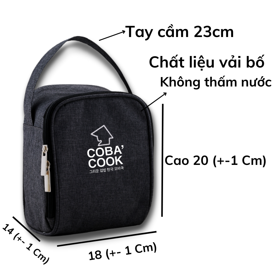 Chi tiết túi giữ nhiệt COBA'COOK