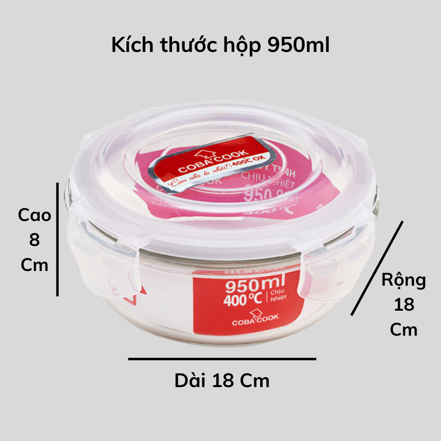 Túi giữ nhiệt đựng Hộp Cơm Thủy Tinh COBACOOK