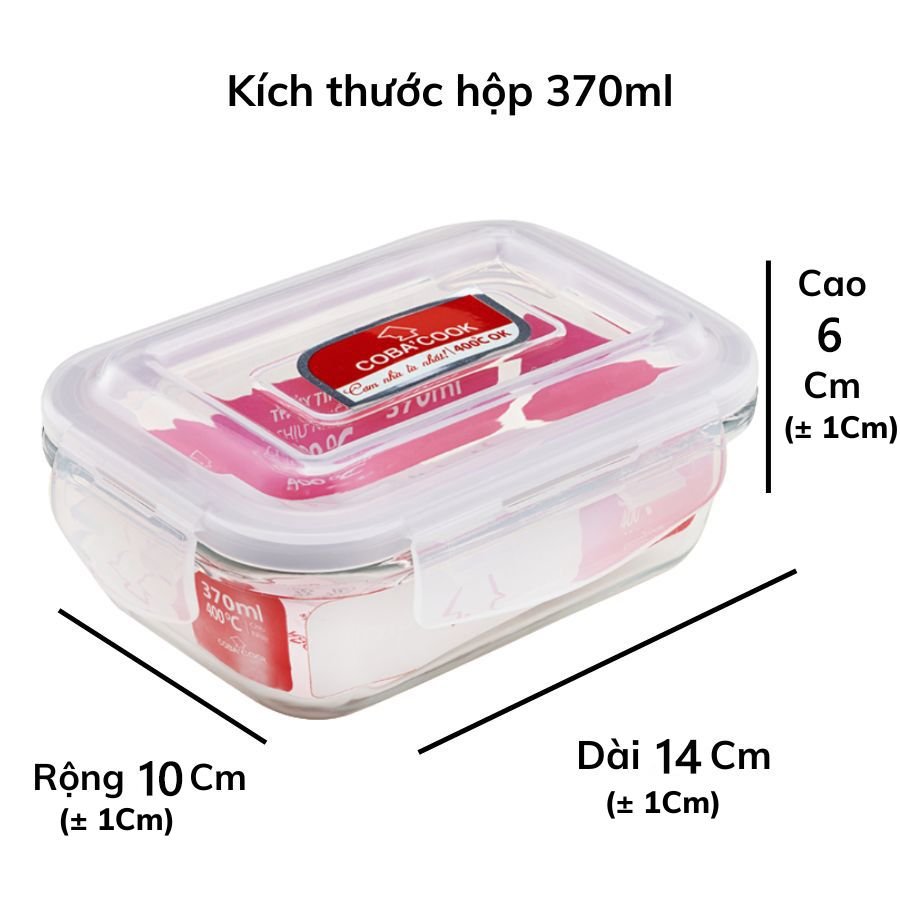 Hộp Cơm Thủy Tinh COBACOOK Tròn