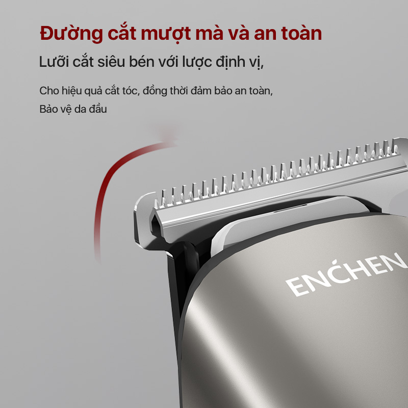 Mô tả Tông đơ cắt tóc Enchen Beardo 2 tốc độ cao, lưỡi thép không gỉ, tặng 4 cử tạo kiểu - BH 6 tháng - 2
