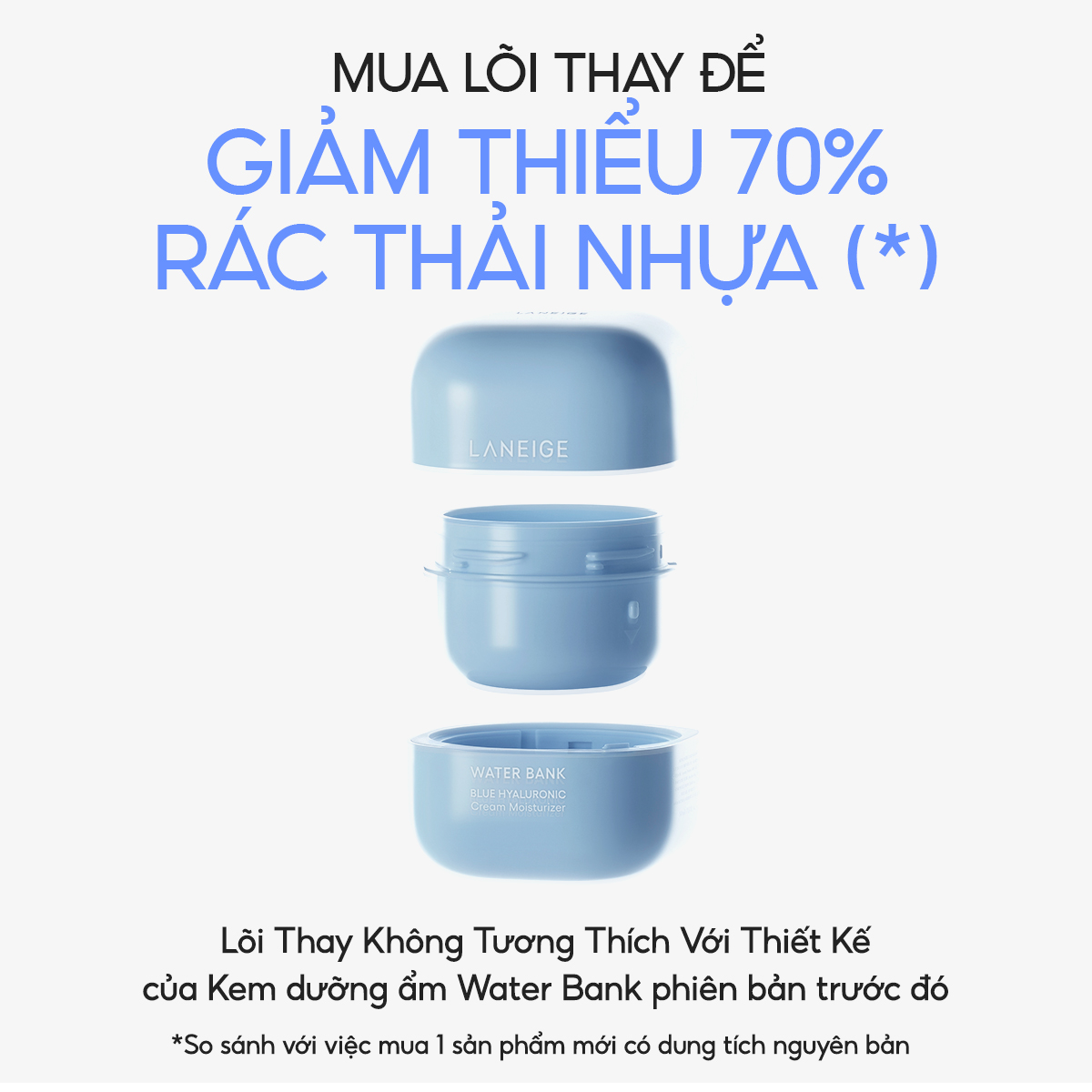 Mô tả Kem Dưỡng Ẩm Laneige Water Bank Blue Hyaluronic Moisture Cream 50ml (Da Khô Và Xỉn Màu) - 2
