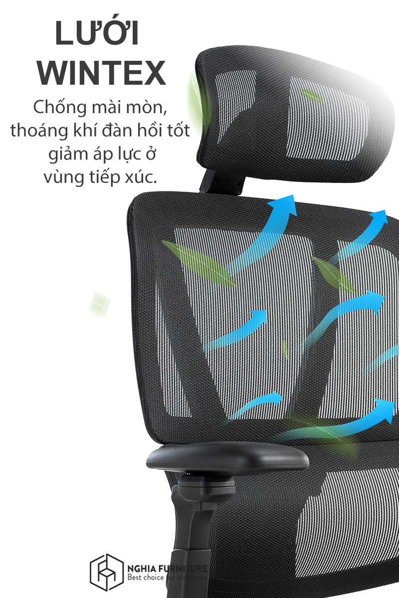Lưới Wintex Hàn Quốc Ghế Lumbar