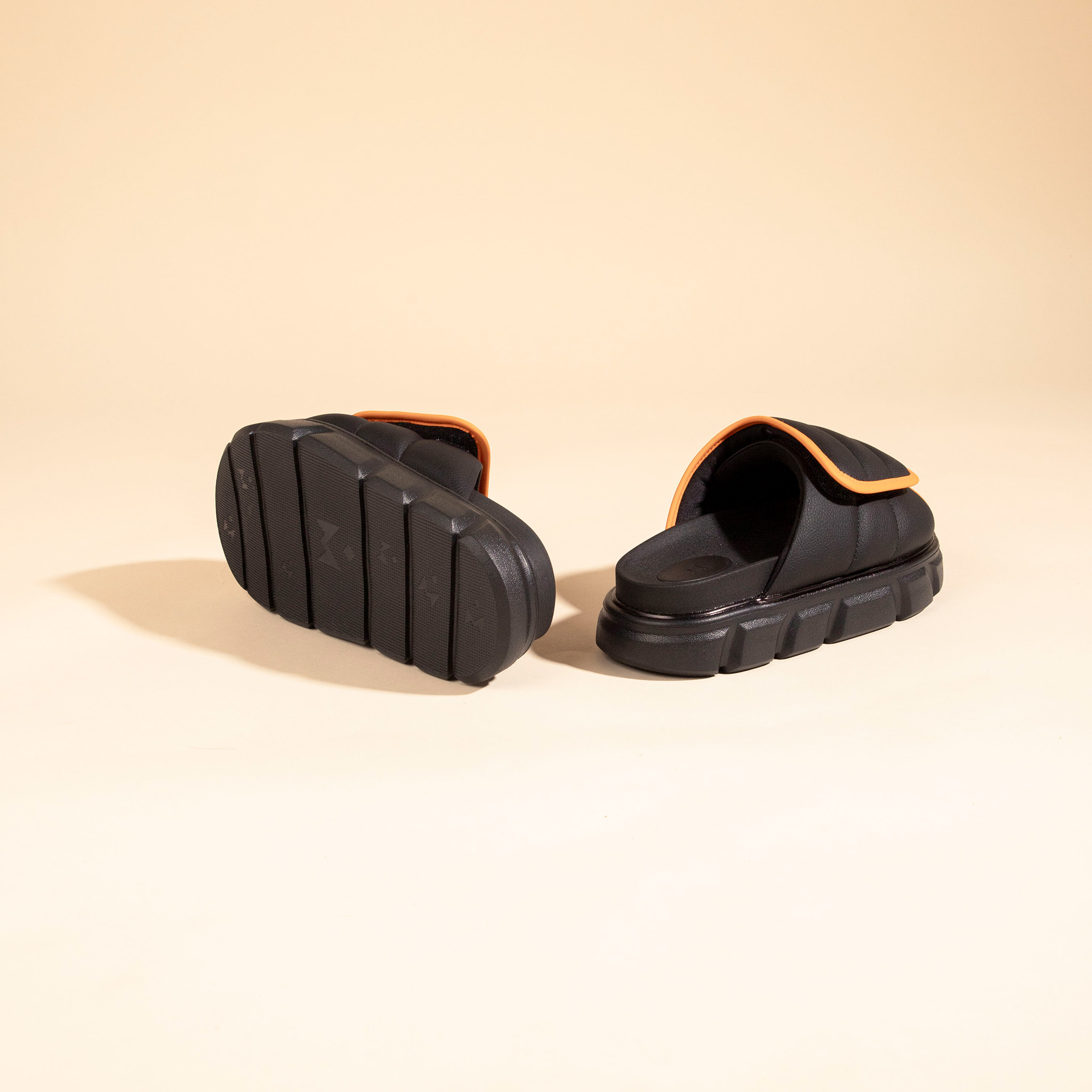Mô tả Dép Nam Nữ Tăng Chiều Cao THE LARVA WOLF SLIDE SANDAL - BLACK & ORANGE - 5