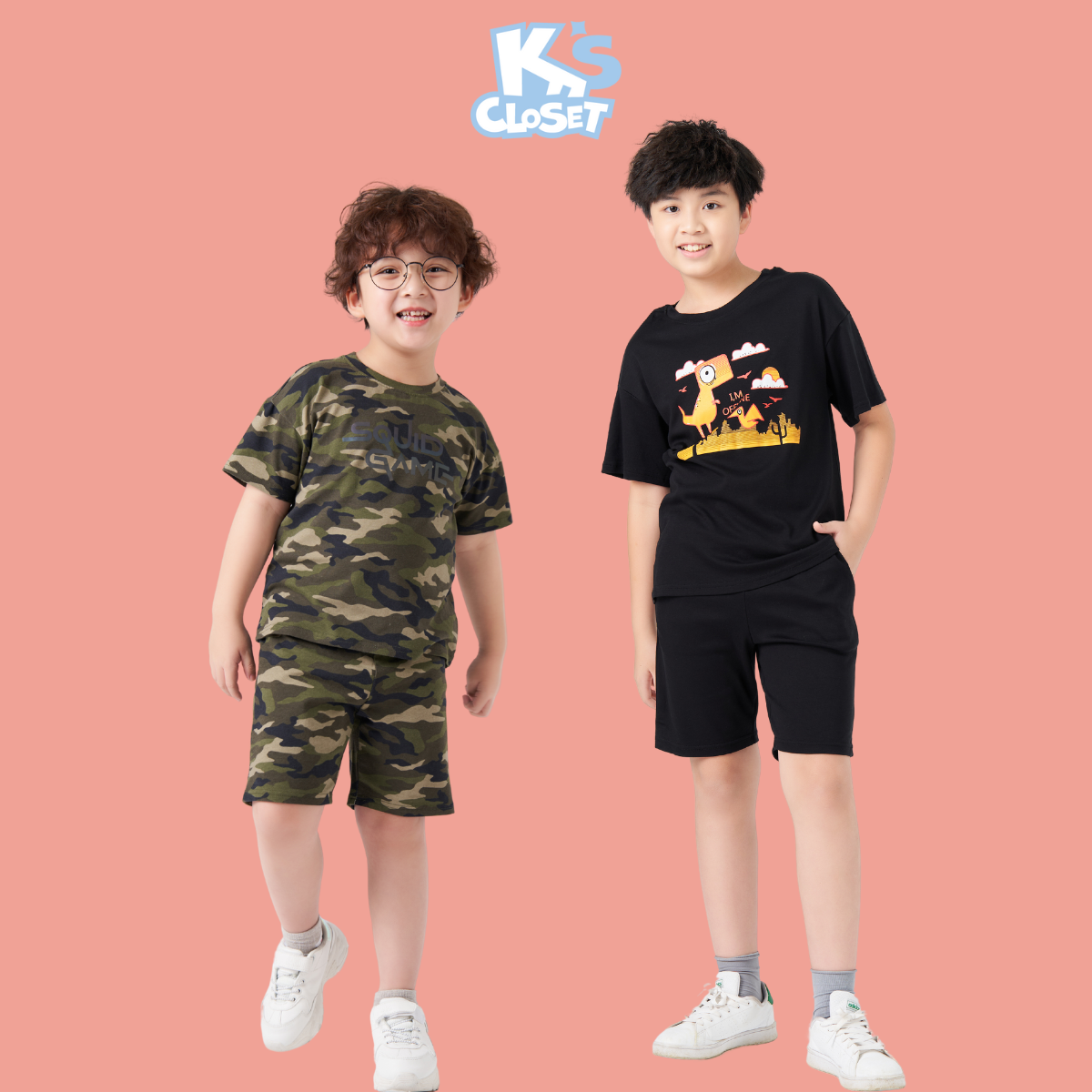 Mô tả Bộ quần áo cộc tay trẻ em K'S CLOSET dành cho bé (214 tuổi) KT46TWS E011TWS, E230FIS - 1