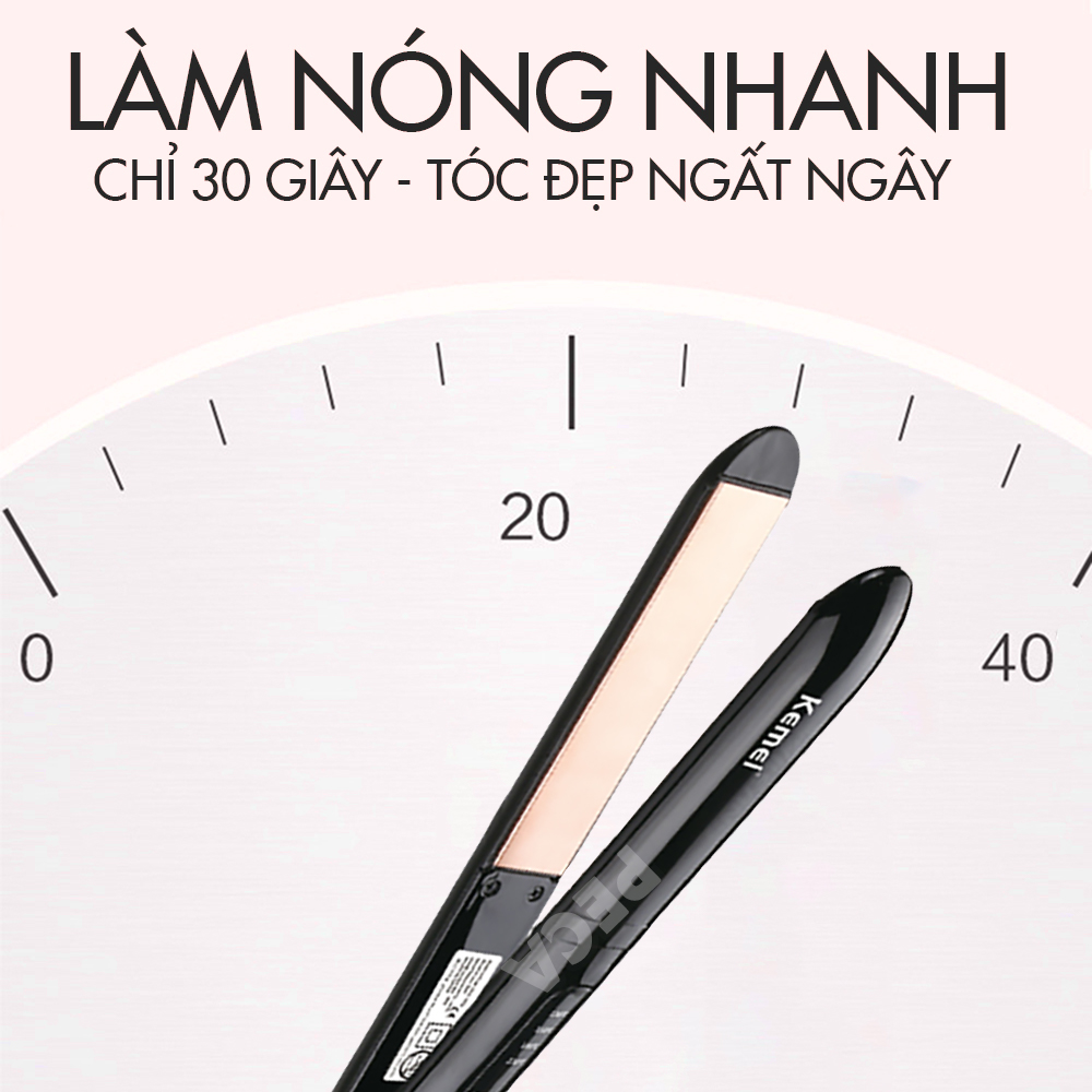 Mô tả Máy duỗi tóc điều chỉnh 4 mức nhiệt độ Kemei KM-8889 phù hợp nhiều loại tóc, có thể duỗi uốn tạo nhiều kiểu tóc- HÀNG CH - 4