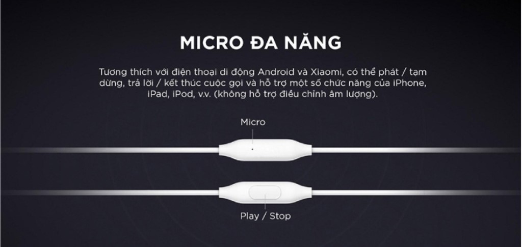 Mô tả Tai Nghe Xiaomi Mi Basic Nghe Nhạc, Chơi Game, Gọi Điện, Thu âm Jack 3.5mm - Bảo Hành 6 Tháng - 5