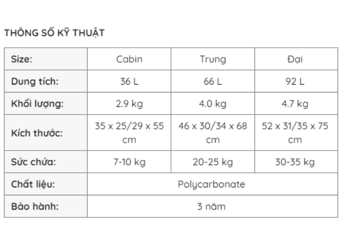 Mô tả Vali kéo Volant SAMSONITE - MỸ - 1
