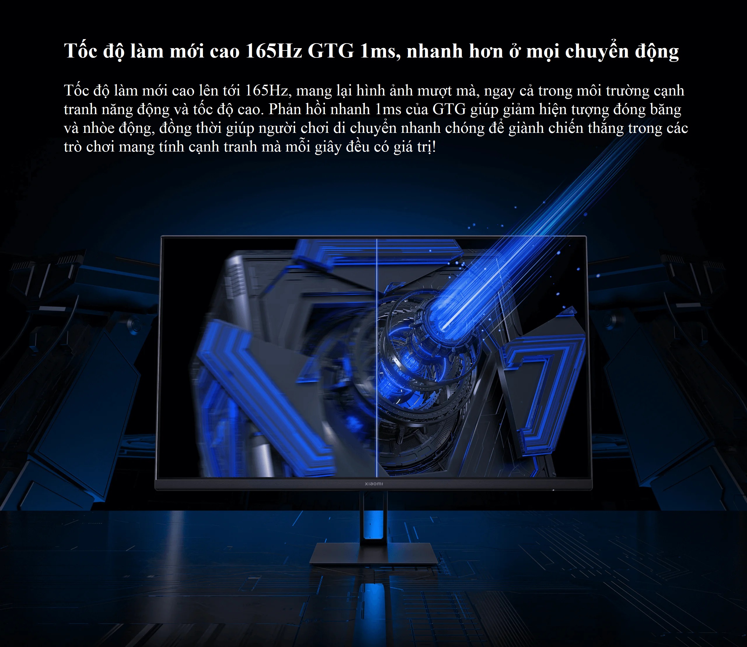 Mô tả Màn hình máy tính Xiaomi Gaming Monitor G27i EU 27inch - Tần Số Quét 165Hz - Tấm Nền IPS-Chính Hãng - 7