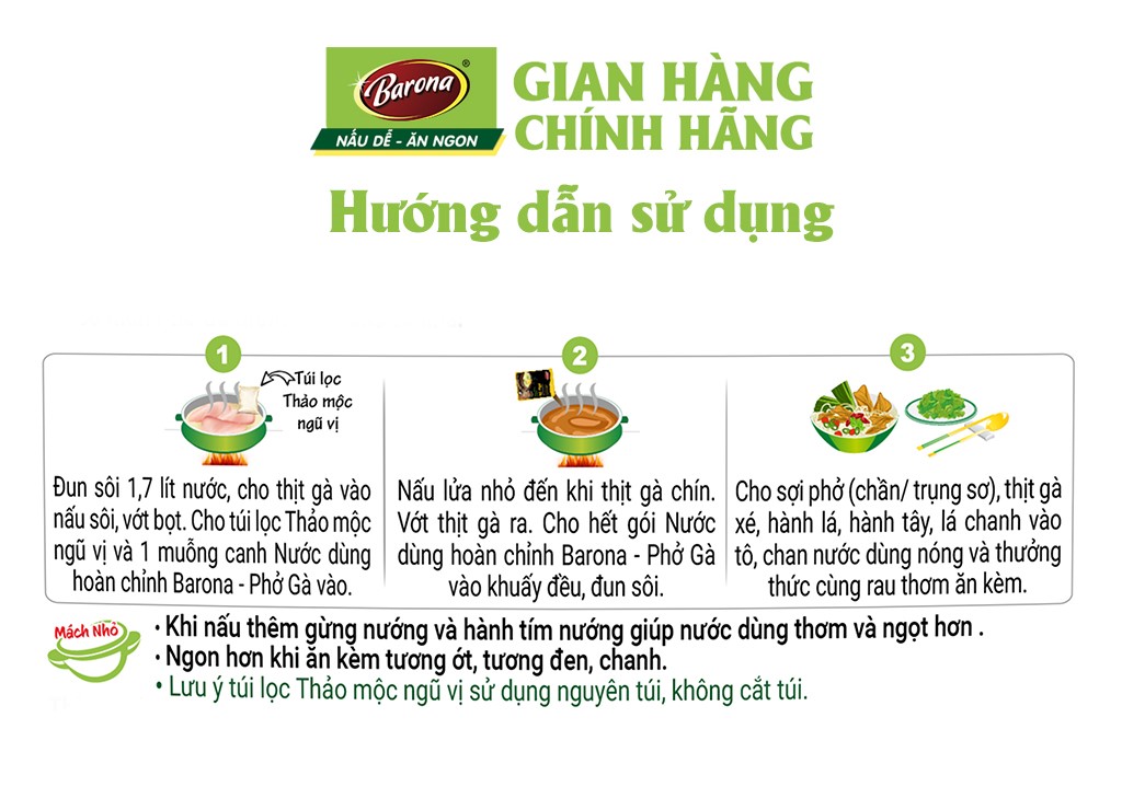 Mô tả Combo 1 gói Nước dùng Phở Bò 150g và 1 gói Nước dùng Phở Gà 145g [Tặng 1 hũ Sate Tôm Siêu Ngon 100g] - 4