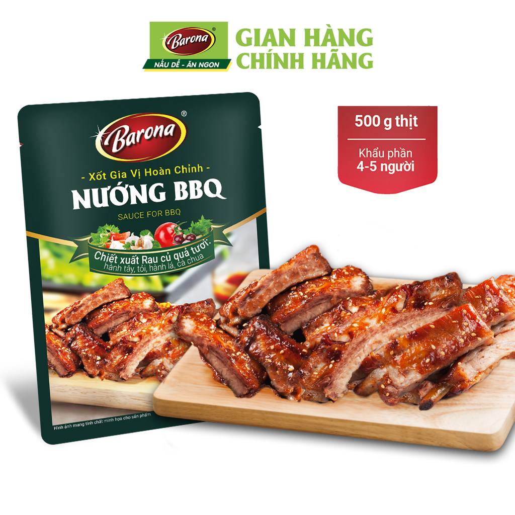 Mô tả Gia Vị Nướng BBQ Barona 80g ướp ngon chuẩn vị không cần nêm nếm - 3