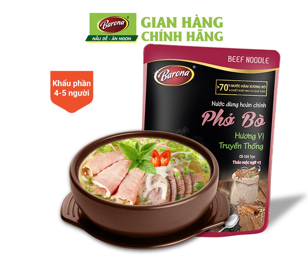 Mô tả Combo 2 Gói Nước dùng Phở Bò Barona 150g [Tặng 1 hũ Sate Tôm Siêu Ngon 100g] - 3
