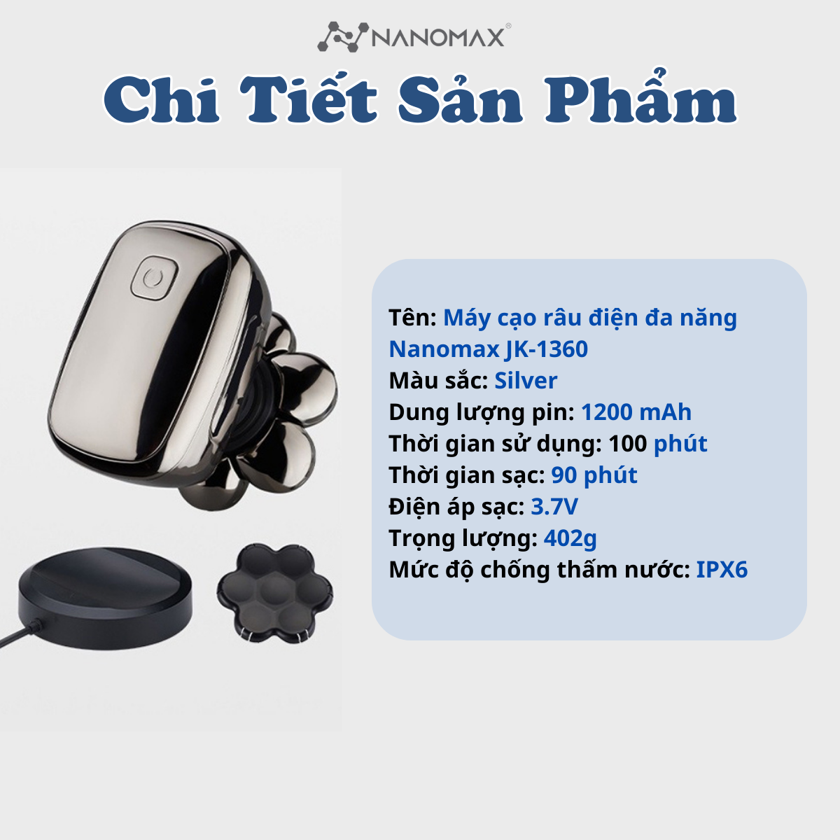 Thiết kế công thái học của Nanomax JK 1360